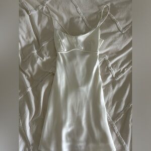 Princess Polly White Satin Mini Dress